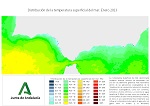 Temperatura superficial del mar (SST). Enero 2023