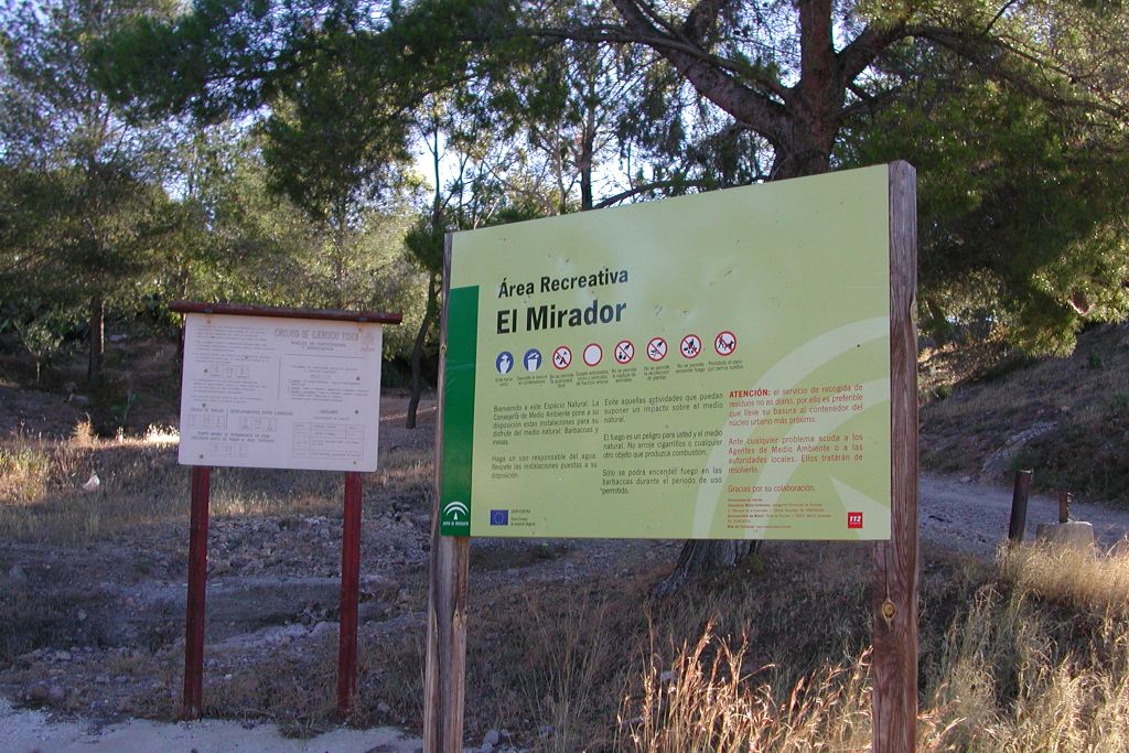 Panel de inicio al A.R. El Mirador