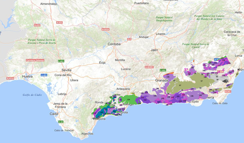 REDIAM. WMS-WFS Establecimiento de valores de fondo geoquímico natural para Andalucía
