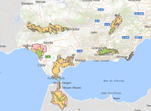 REDIAM. WMS-WFS Zonificación de las Reservas de la Biosfera en Andalucía