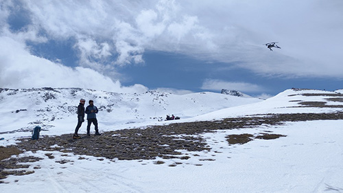 AMAYA incorpora drones en el seguimiento de la cubierta de nieve de Sierra Nevada