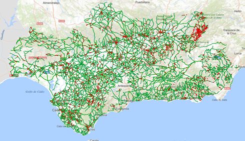 REDIAM. WMS Inventario de VVPP y Lugares Asociados y Líneas bases de VVPP deslindadas con anchura necesaria