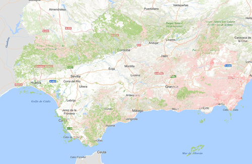 REDIAM. WMS-WFS Capa única de distribución de los Hábitats de Interés de Comunitario