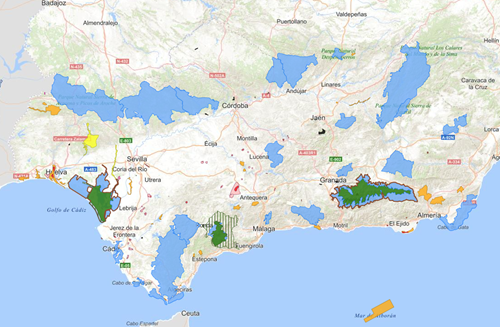 REDIAM. WMS-WFS Espacios Naturales Protegidos de Andalucía (EENNPP)