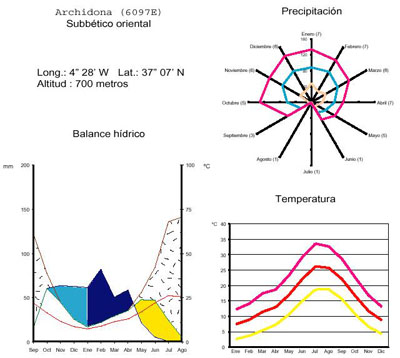 Gráficos del observatorio de Archidona