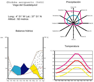 Gráficos del observatorio de Córdoba