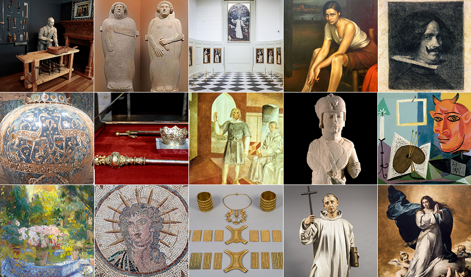 Obras de arte que representan la creación artística de Andalucía
