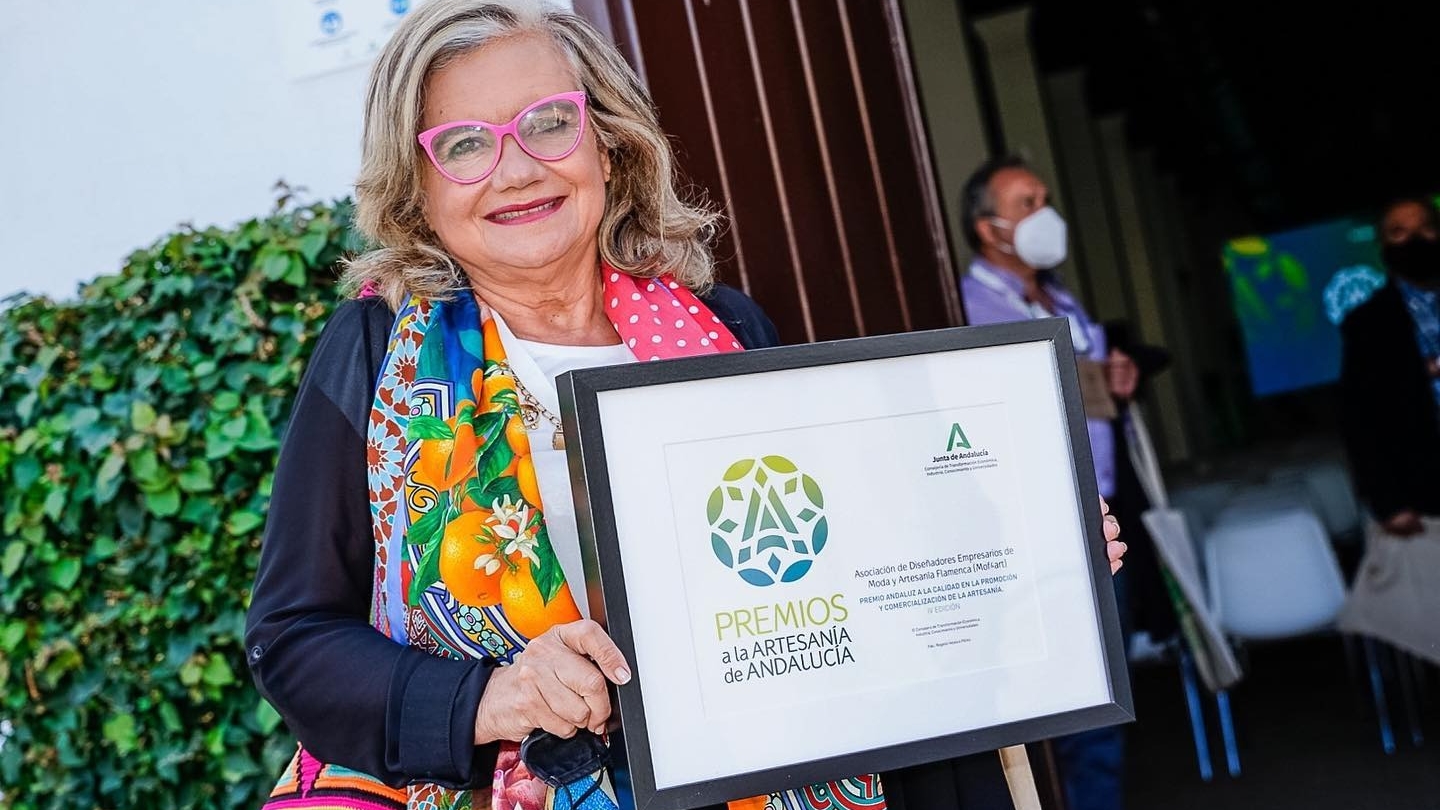 La diseñadora de moda flamenca Pilar Vera Román.