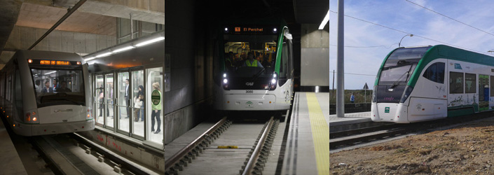 El metro de Granada se suma a otros sistemas de transporte en Andalucía como los metros de Sevilla y Málaga o el tren tranvía de la Bahía de Cádiz.