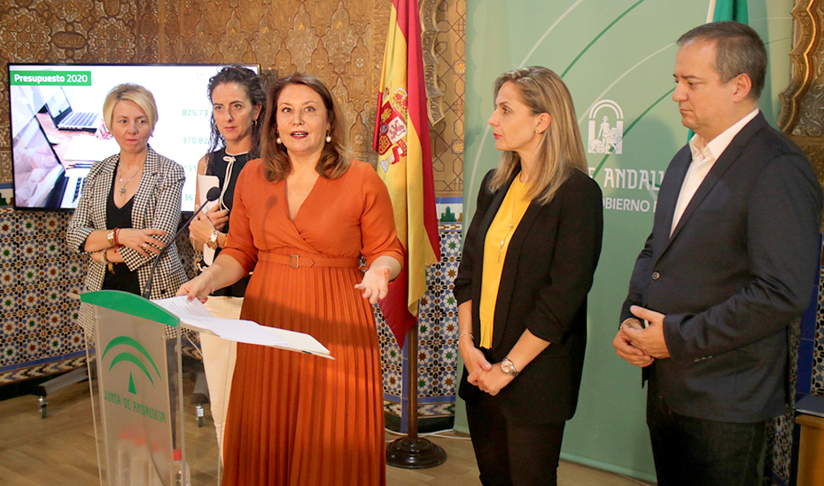 La consejera Carmen Crespo, durante la presentación de los Presupuestos de Andalucía 2020 en Almería.