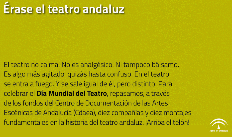 Día Mundial del Teatro: Diez obras representativas del Teatro andaluz desde 1968.