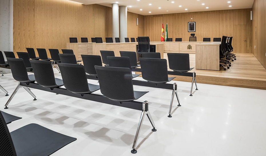 Imagen de la sala de vistas de un juzgado andaluz.