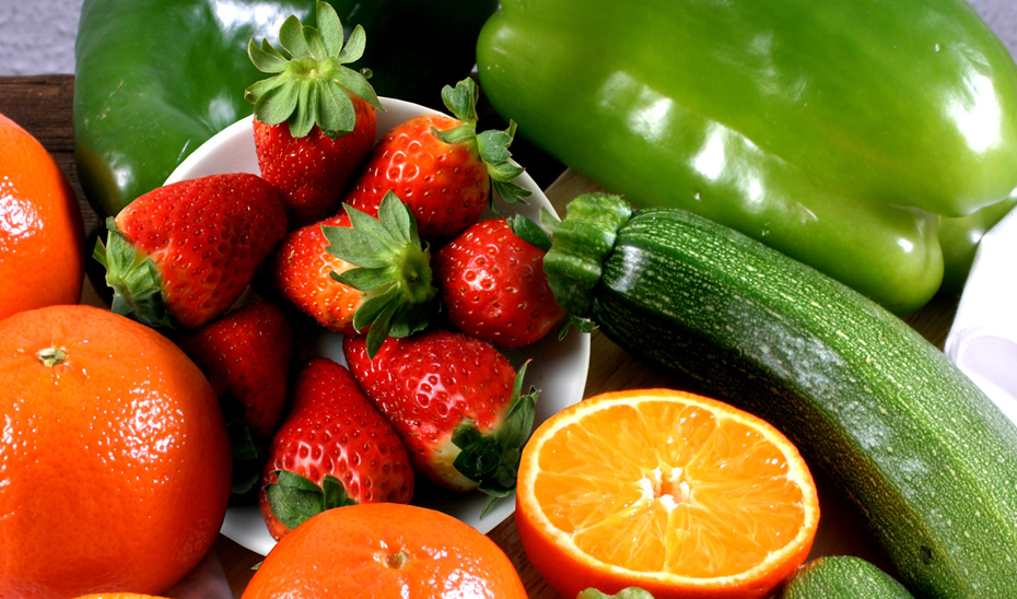 Frutas y hortalizas producidas en Andalucía.