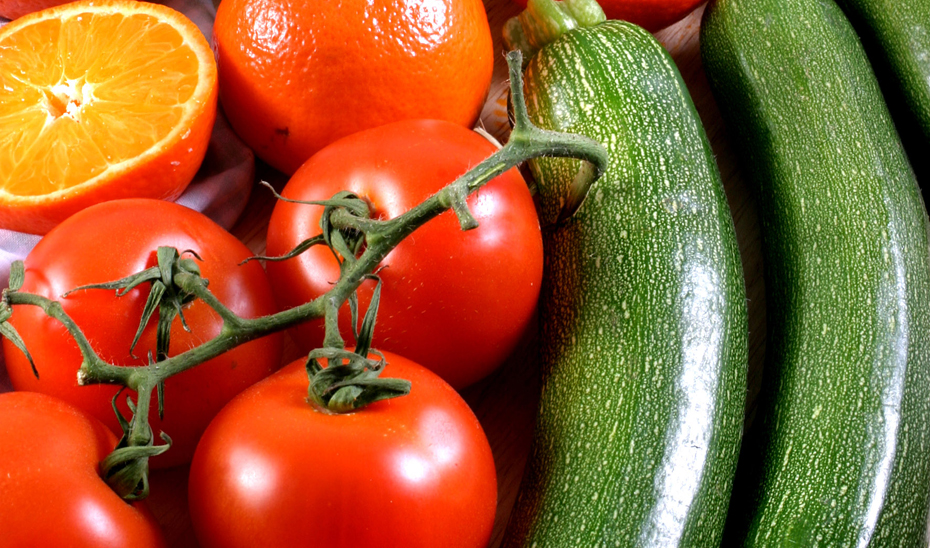 Frutas y hortalizas producidas en Andalucía.