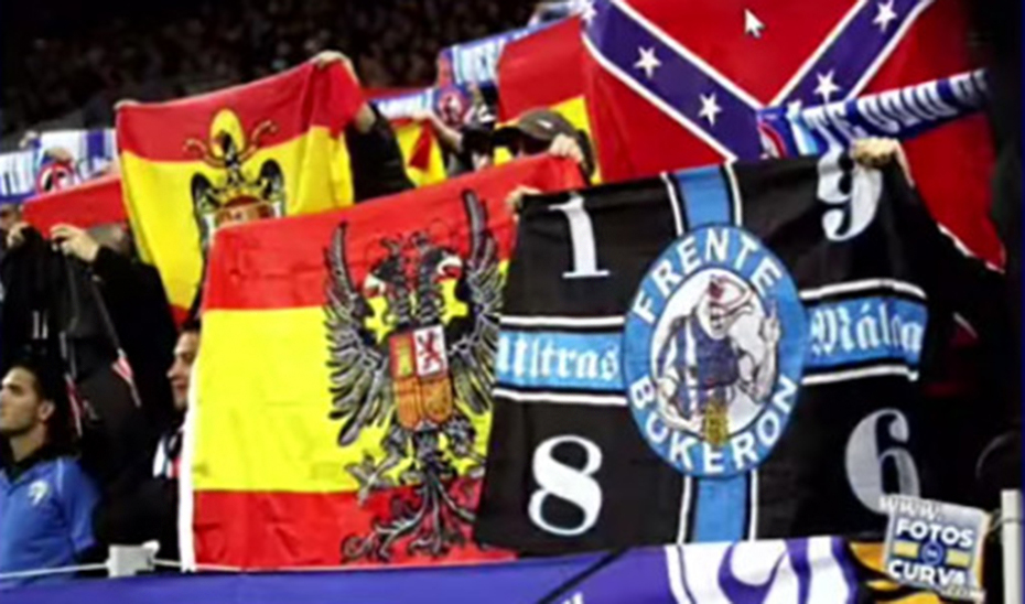 Muchos grupos se refugian en los estadios de fútbol para expresar su ideología radical.