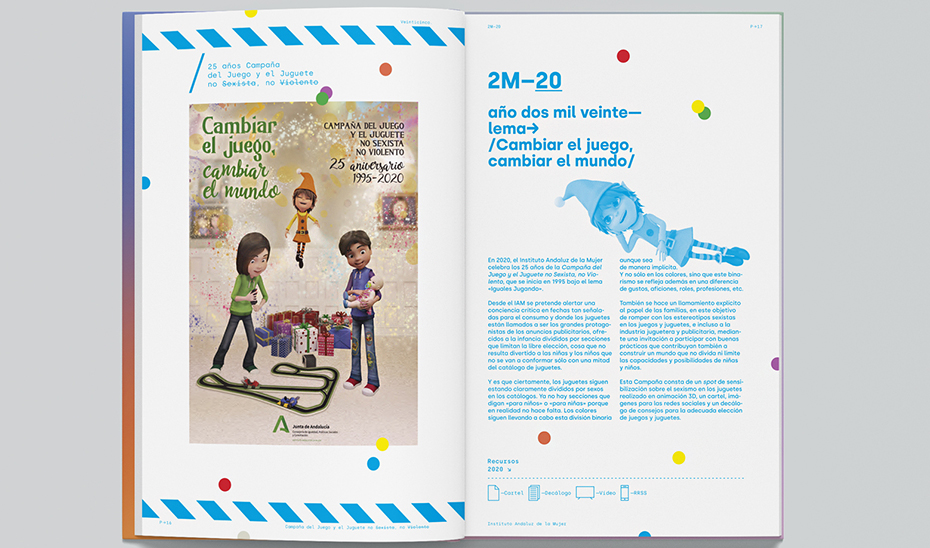 \u0027Veinticinco\u0027, la publicación del IAM para conmemorar los 25 años de campañas sobre los juegos y juguetes no sexistas y no violentos.
