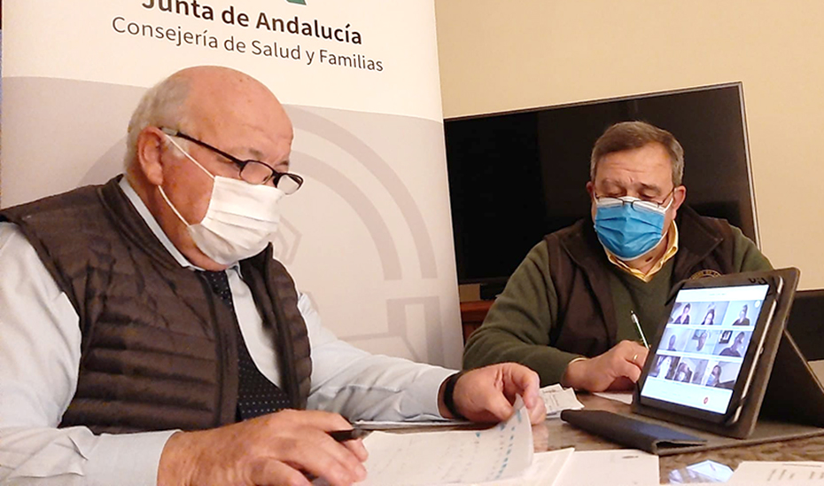 El consejero Jesús Aguirre, durante la reunión del Comité de Expertos, celebrada telemáticamente.