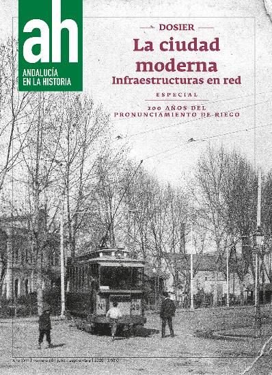 El tranvía de Málaga en la portada de 'Andalucía en la Historia'.