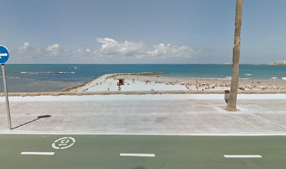 Zona del Paseo Marítimo de Cádiz donde ha tenido lugar el suceso.