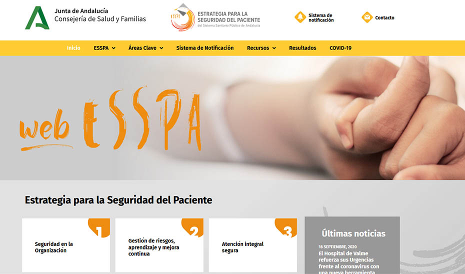 WebESSPA, una plataforma web para la seguridad del paciente.