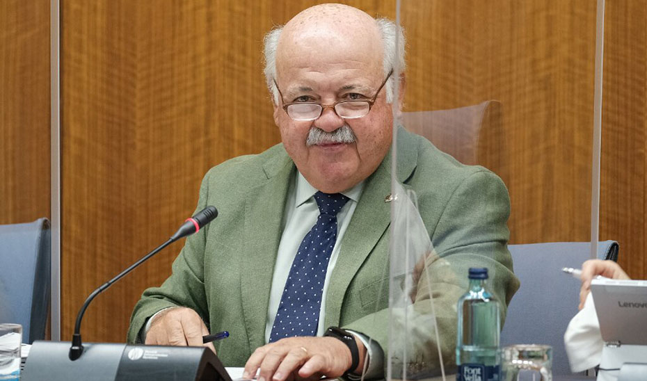 Jesús Aguirre, durante la Comisión de Salud del Parlamento.
