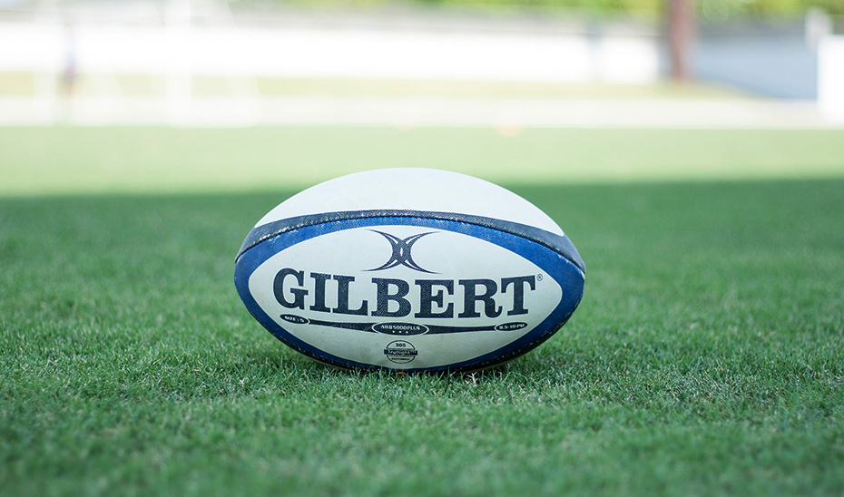 Un balón de rugby.