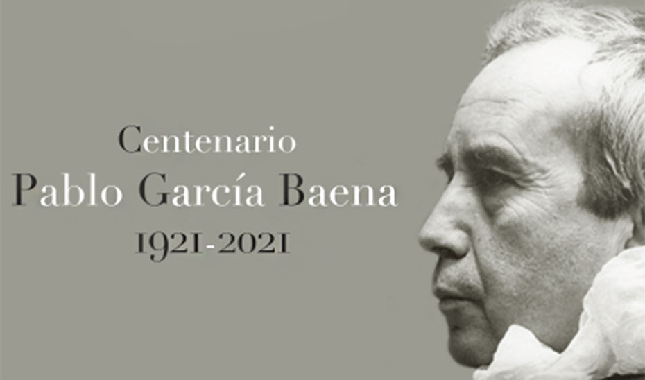 Cartel conmemorativo del centenario de Pablo García Baena.