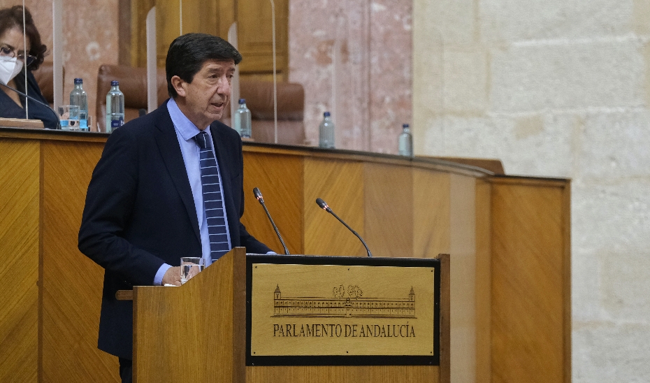 El vicepresidente Juan Marín en el Parlamento de Andalucía.