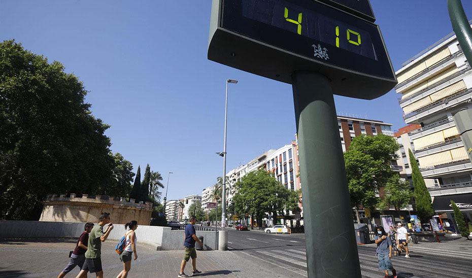 Un termómetro marca 41 grados centígrados en Córdoba.
