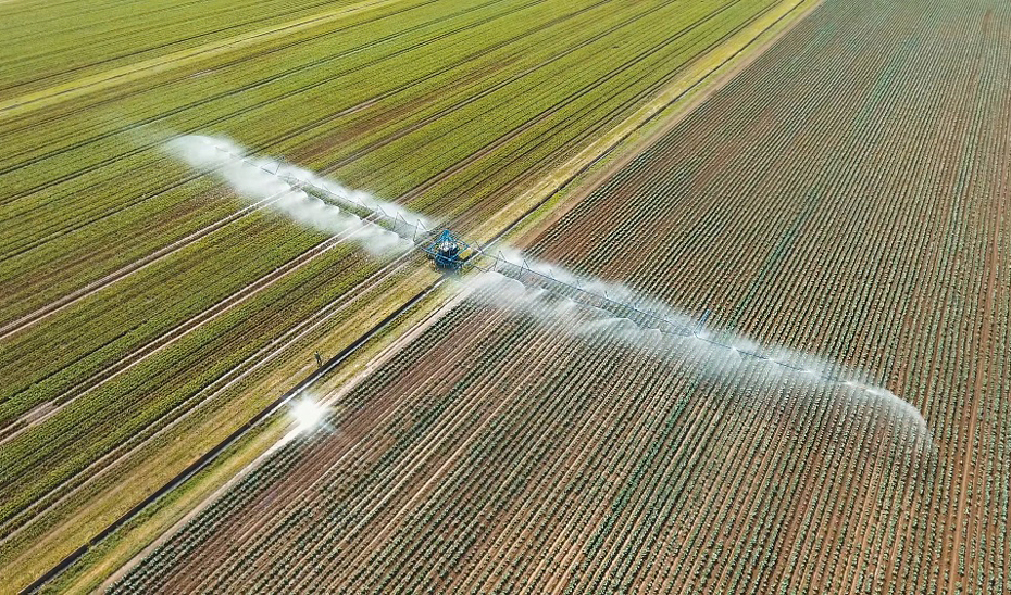 Sistema de riego agrícola.