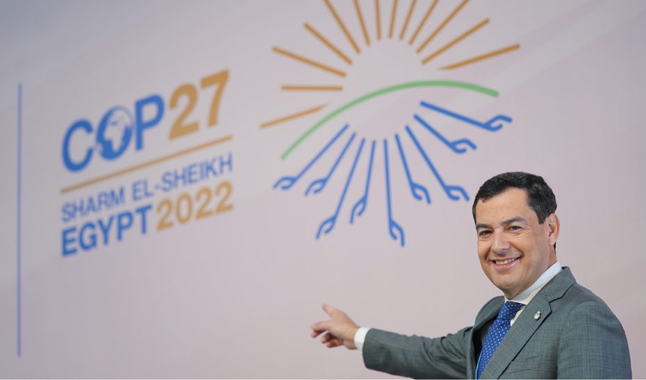 Imagen del artículo El presidente de la Junta lleva a la COP 28 de Dubái los proyectos andaluces frente al cambio climático