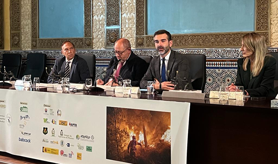 Un momento de la intervención del consejero en la ceremonia de entrega de los premios otorgados por el Observatorio Social El Batefuegos de Oro.