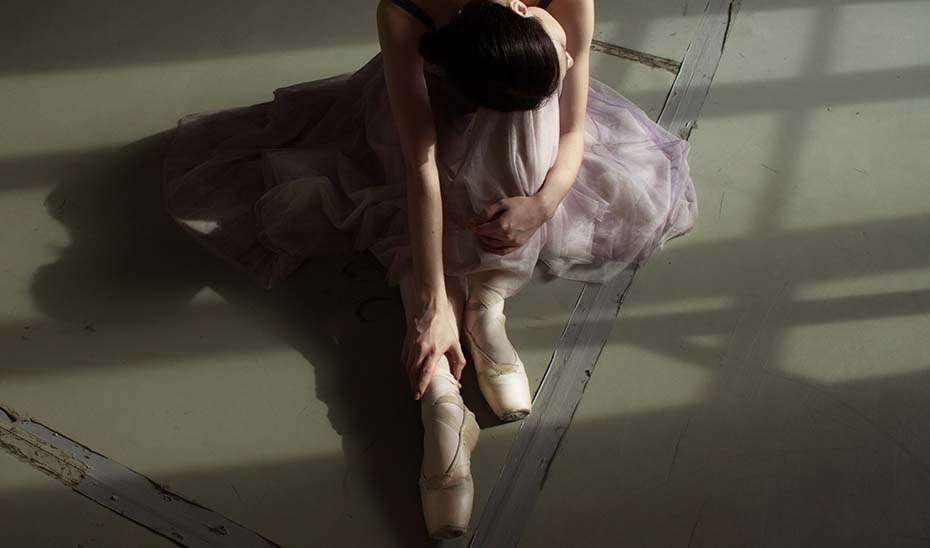 Una bailarina, durante sus clases de danza.