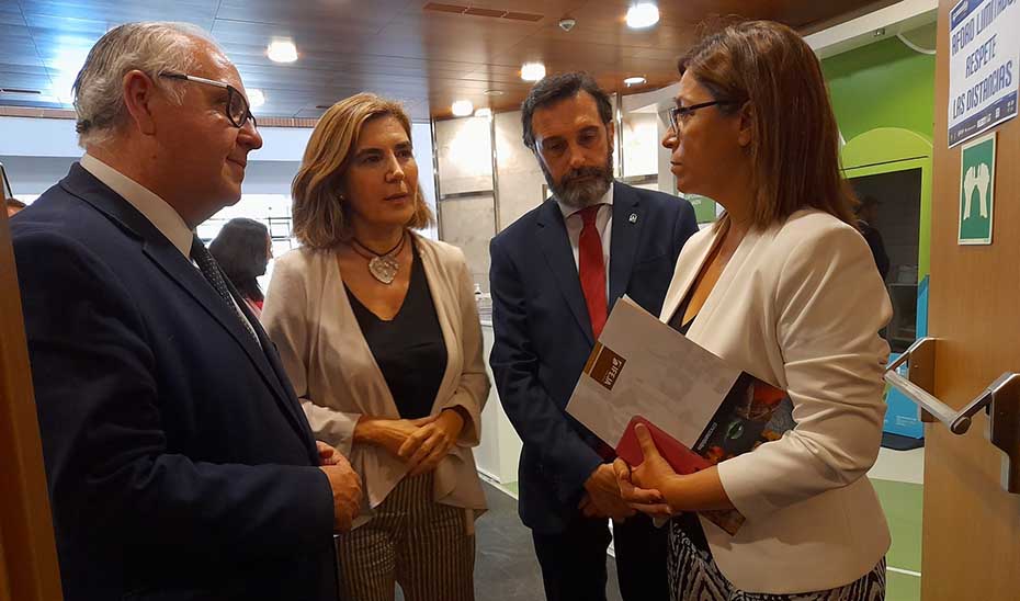 
			      La consejera de Empleo, Rocío Blanco, este viernes en Jaén en el congreso internacional Agroseguridad.			    
			  