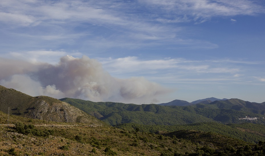 Incendio en Pujerra (Foto: EFE/ Álvaro Cabrera).