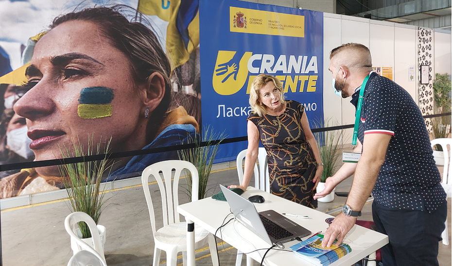 Centro de Atención a los refugiados de Ucrania en el CREAE de Málaga.