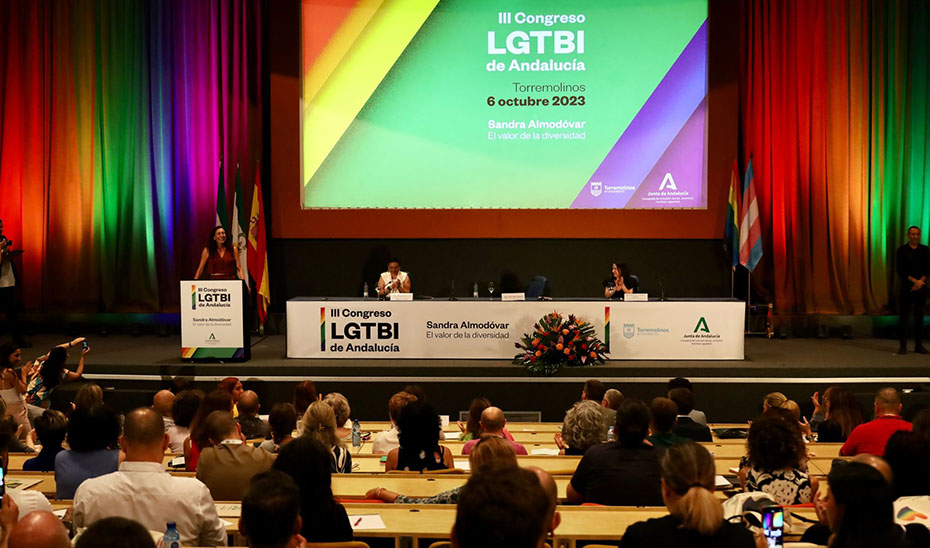 Intervención de Loles López en el III Congreso LGTBI de Andalucía.
