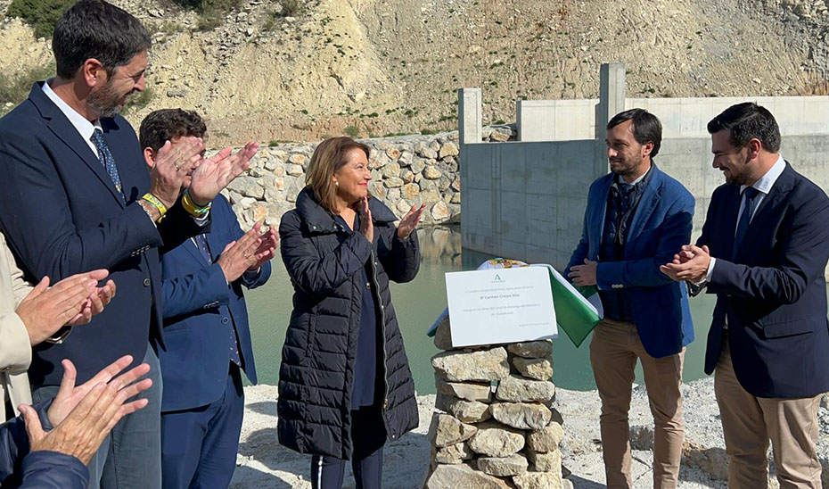 Acto de inauguración del canal de descarga del aliviadero de Guadalcacín.