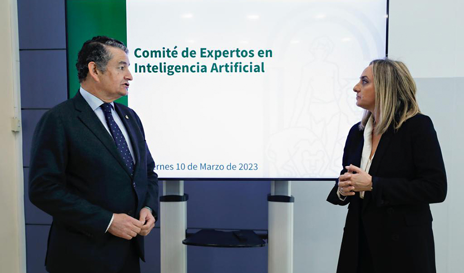 Antonio Sanz en el anuncio del congreso de IA