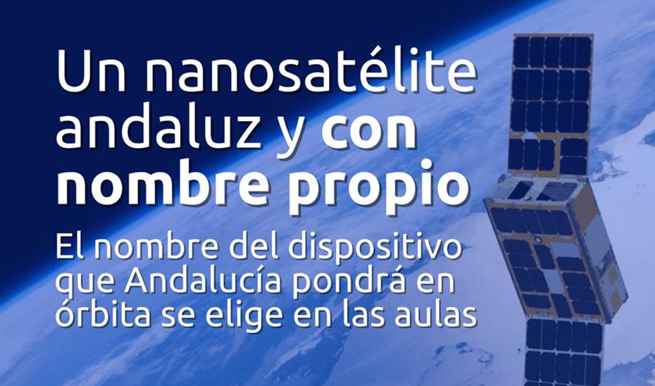 
			      Información sobre la elección en las aulas del nombre del nanosatélite andaluz.			    
			  