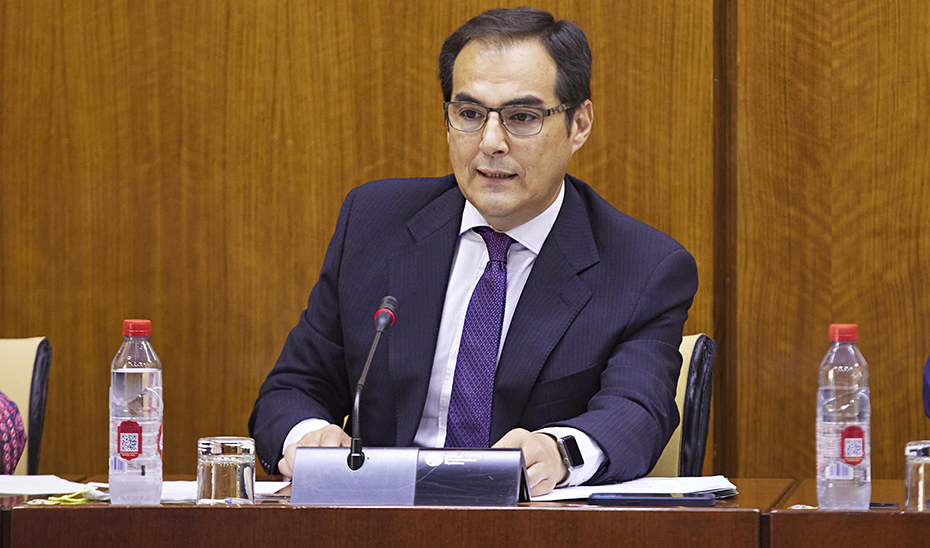 José Antonio Nieto, durante la comisión parlamentaria de Justicia, Administración Local y Función Pública.