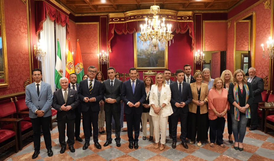 Intervención del presidente de la Junta en su visita institucional al Ayuntamiento de Granada