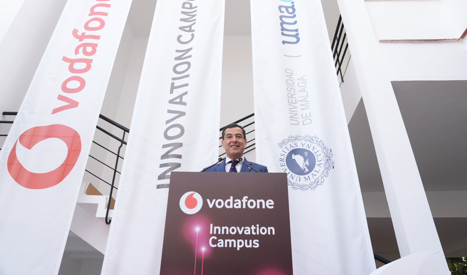 Intervención del presidente de la Junta en la inauguración del Hub Vodafone Innovation en el Campus de Málaga