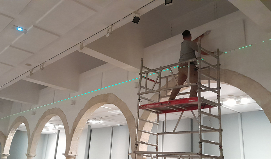 Obras de mejora de la acústica de las salas del Centro Andaluz de la Fotografía.