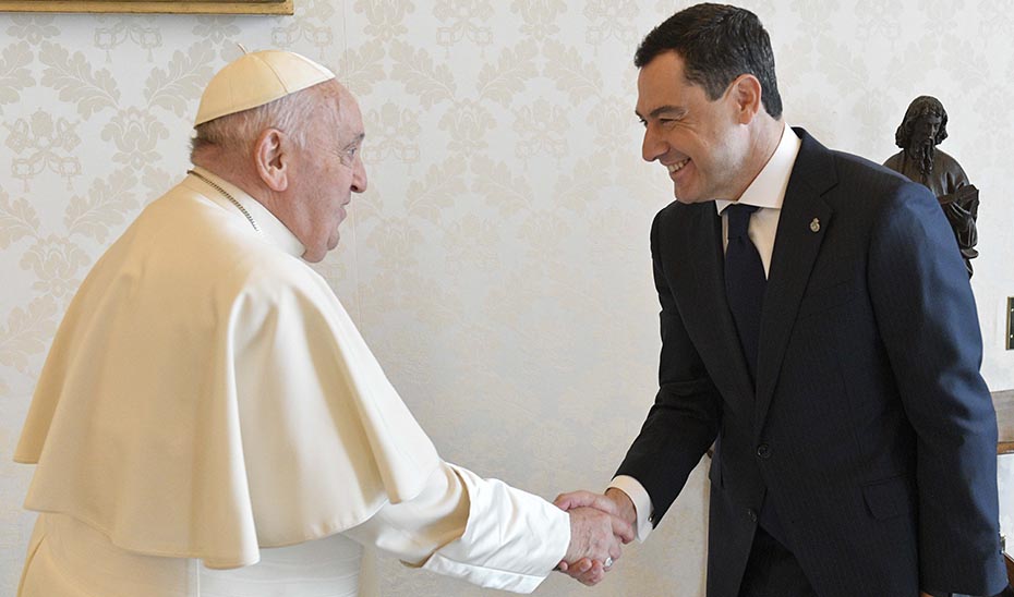 Imagen del artículo Moreno invita al Papa Francisco a visitar Andalucía