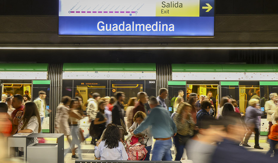 Imagen del artículo Metro de Málaga transporta a cerca de 16 millones de viajeros en el primer año de su llegada al centro