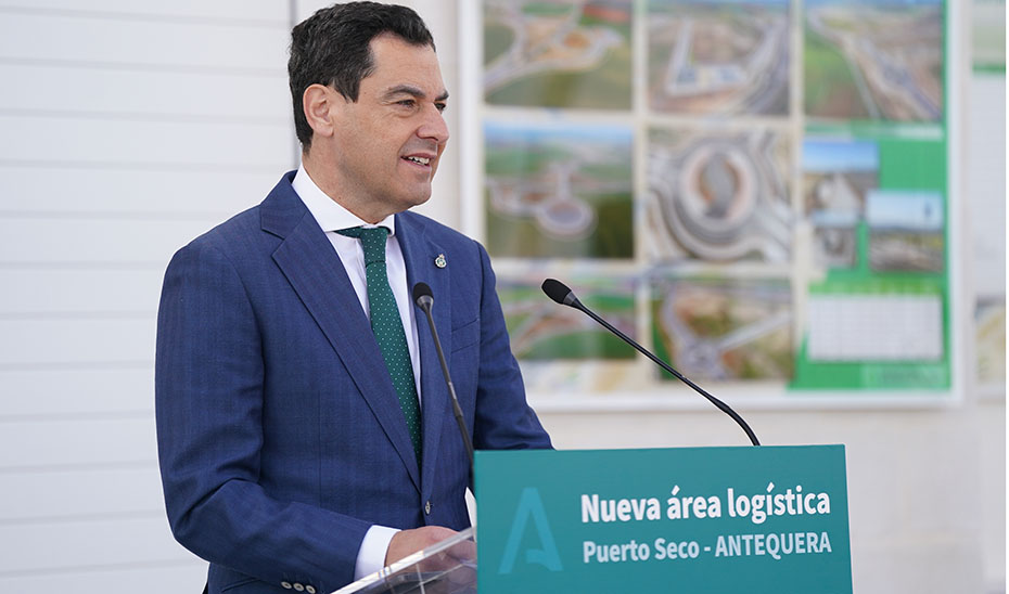 Intervención de Juanma Moreno en la inauguración de la primera fase de la urbanización del Área Logística de Antequera