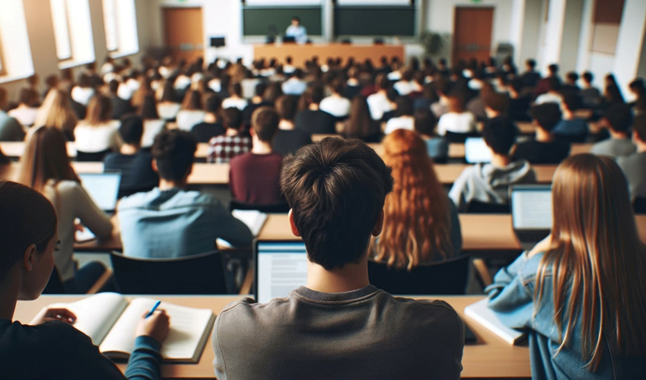 
			      Aula universitaria.			    
			  