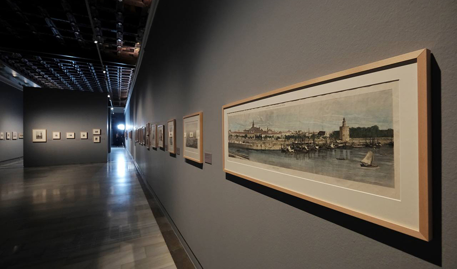 
			      Sala de temporales del Museo de Bellas Artes de Sevilla, en la que se expone una selección de las últimas obras donadas por la familia de Luque C...
			  