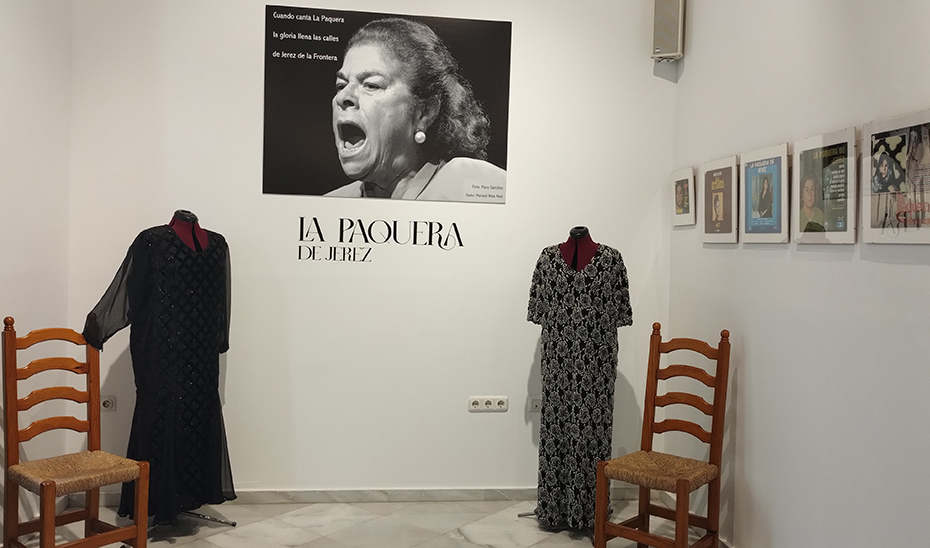 Vista de la exposición, que puede visitarse en el Centro de Documentación del Flamenco, en Jerez de la Frontera.